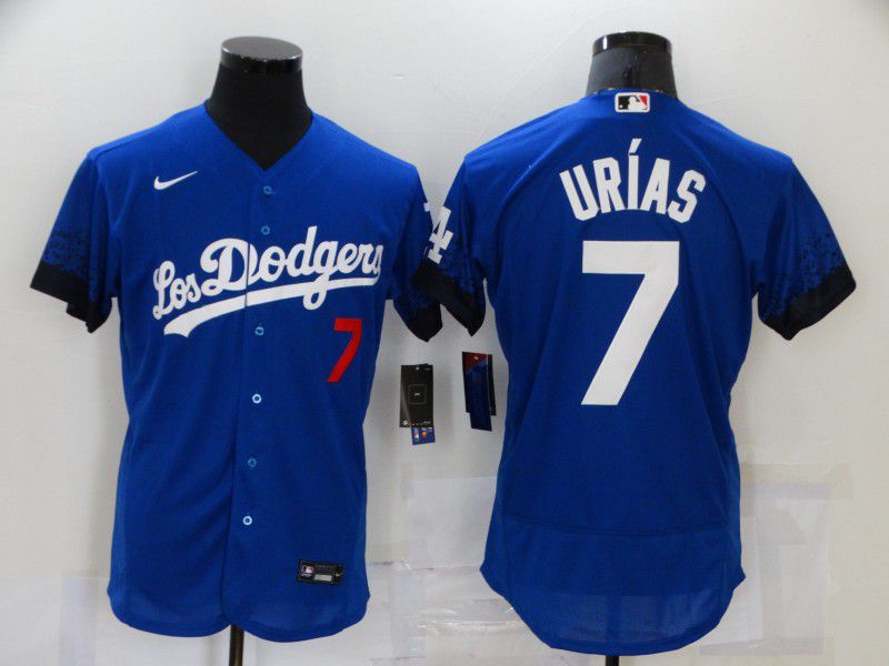 Men Los Angeles Dodgers #7 Urias Blue City Edition Elite Nike 2021 MLB Jerseys->los angeles dodgers->MLB Jersey
